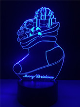 Gaopin-lâmpada de natal em 3d, luzes led, luz sensível ao toque, rgb, 16/7/3 cores, mesa de luz noturna, decoração de cabeceira 2024 - compre barato