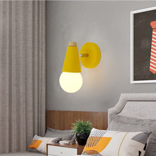 Iluminación LED retro simple para interiores, cocina, estudio, restaurante, dormitorio de niños, mesita de noche, escaleras, pasillo, macaron, lámpara de pared 2024 - compra barato