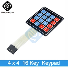 4x4 матричный Массив 16 клавиш мембранная клавиатура с переключателем клавиатура для Arduino AVR PI C матричная клавиатура 4*4 2024 - купить недорого
