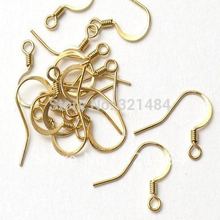 Free ship! 2000PCS Gold Plated Flat French Earwire Earring Hook Wires Findings For Jewelry Bead Making 2024 - buy cheap
