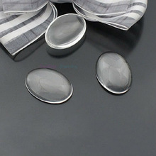 50pcs 13*18mm (4mm Thick) Clear Oval Domed Magnifying Acrylic Glass Cabochons For DIY Photo Pendant Tray Setting 2024 - buy cheap