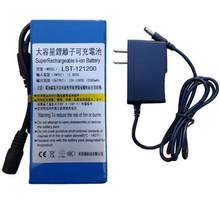 Free ship 12V 12000mAh Rechargeable Li-ion Lithium Battery super Rechargeable Li-ion Battery and battery charger 2024 - buy cheap