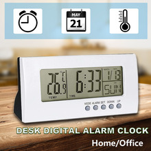 Digital Alarm Clock Student Clock Large LCD Display Snooze Electronic Kids Clock Light Sensor Nightlight Office Table Clock 2024 - buy cheap