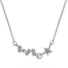 Kofsac colar feminino de prata esterlina 925, joia com estrelas de zircônia brilhante, acessório feminino para o dia dos namorados 2024 - compre barato