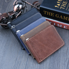 cowhide Genuine Leather Quality Men Money Clip Black Billfold Clamp For  With Card Hold Luxury Credit  magic Wallet ! 2024 - buy cheap