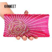 Fashion orange Crystal Evening Clutches Women Rhinestones Bridal Purses Wedding Prom Clutch Evening Bag Handbags Shoulder bag 13 2024 - buy cheap