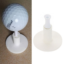 White Rubber Golf Tee Holder Golf Training Practice Tee Mat Golf Ball Hole Holder Beginner Trainer 1PC 2024 - buy cheap
