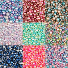 Multi Option Mixed 4/6/8/10mm Round Imitation Rainbow Color Plastic ABS Pearl Beads DIY for Jewelry Making Accessories 2024 - buy cheap
