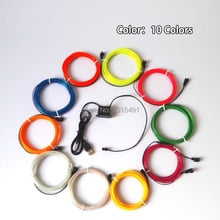 New 2.3mm 2Meters 10 colors Available Flexible EL Wire+DC-5V USB Drive Neon Holiday Light For Wedding Auto Car Decoration 2024 - buy cheap