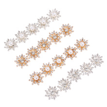 10PCS/set 16MM Flatback Plating Pearl Hairpin Decoration Rhinestone Snowflake Buttons DIY Craft Apparel Sewing Accessories 2024 - buy cheap