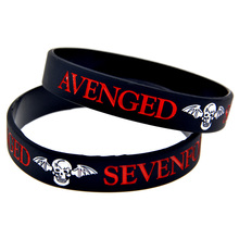OBH 1PC Avenged Sevenfold Silicone Bracelet 1/2 Inch Wide for Music Concert Adult Size 2024 - buy cheap