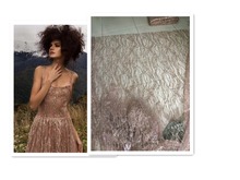 Rose gold Good looking design H-86 Sparkly french Net african  glitter sequence sequin lace fabric for wedding party dress 2024 - buy cheap