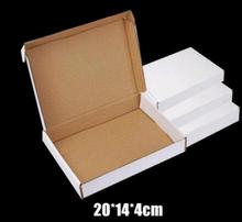 20*14*4 см 10 шт./лот подарочная упаковка белая бумажная коробка свадебные конфеты выпечка ручной работы упаковка почтовая коробка PP778 2024 - купить недорого