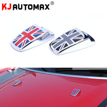 KJAUTOMAX Para Mini Cooper F54 F55 F56 F60 R53 R55 R56 R60 R61 Union Jack Cinza Jack 2 pçs/set De Aspersão de Metal cap 2024 - compre barato