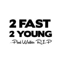 15.2*9.4CM PAUL WALKER 2 FAST 2 YOUNG R.I.P Cool Vinyl Car Decals Car-Styling Stickers Accessories Black/Silver C9-0382 2024 - buy cheap