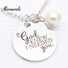 New arried"God Knew I needed You "Copper necklace Keychain,charm Anniversary necklace Wedding charm all of me loves all of you 2024 - buy cheap