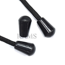 50pcs Bell Stopper With Lid Cord Ends Lock Stopper Plastic Toggle Clip Black 2024 - buy cheap