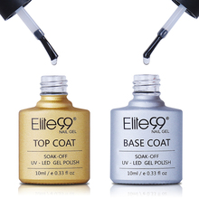 Elite99 10ml Base and Top Coat Gel Nail Polish Transparent Soak Off UV Gel Polish Nail Primer Hybrid Gel Varnish Lacquer 2024 - buy cheap