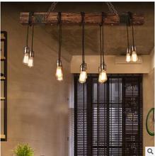 American retro wood chandeliers nostalgic creative bar restaurant coffee shop clothing store lights wood art lights 2024 - buy cheap