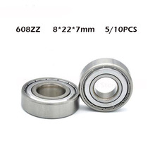 5/10pc/lot 608ZZ Bearing steel/Bearing Deep Groove Ball Miniature Bearings 608-ZZ 8*22*7mm 8x22x7 High Quality Chrome Steel 2024 - buy cheap