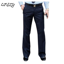 Men's Flared Trousers Formal Pants Bell Bottom Pant Dance White Suit Pants Mens Dress pants More Size 28-35 36 37 2024 - buy cheap