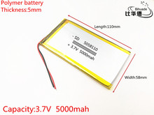 3,7 V 5000 mAh 5058110 polímero de litio li-po li-ion pilas recargables para Mp3 MP4 DIY PAD DVD 2024 - compra barato