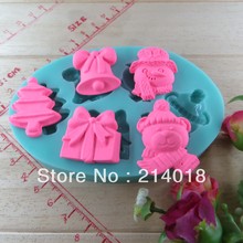 Chrismas Presents Silicone Mold Chocolate Mold Fondant Cake Decoration Mold Moulds Silicone Rubber PRZY Eco-friendly 001 2024 - buy cheap