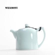 Wizamony assadeira chinesa de porcelana azul, bule para chá de jade, xícara de chá, xícara de chá kung fu 2024 - compre barato