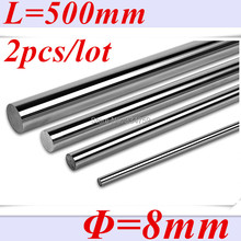 2pcs/lot linear shaft 8mm 500mm precision steel  linear shaft  L500mm  cnc linear rail 8mm rod shaft 3d printer 2024 - buy cheap
