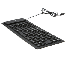 Teclado usb dobrável #9710, teclado retroiluminado de silicone flexível para pc e mac 2024 - compre barato