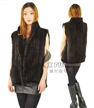 CX-G-B-13B New Fashion Winter Coat Women Genuine Mink Fur Fashion Vest 2023 - buy cheap