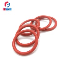 5pcs Red Silicon O Ring Seal 5.7mm Thickness OD 115mm-220mm Oring Seal Gasket Good Elasticity VMQ O Ringen Seals Gasket Washer 2024 - buy cheap