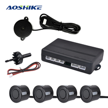 Aoshike Car reversing radar buzzer with 4 Sensors Reverse Backup Car Parking Radar Monitor Detector System EU 2024 - buy cheap