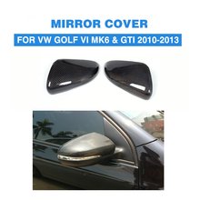 Tapas de espejo lateral de fibra de carbono, estilo de reemplazo, aptas para Volkswagen VW Golf VI MK6 y GTI 2010-2013, estilo de coche 2024 - compra barato