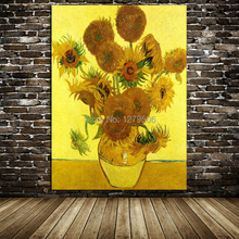 Hand Painted Copy Famous Oil Painting Vase With Twelve Sunflowers Van Gogh  High Quality Painting On Canvas Wall Art Home Decor 2024 - buy cheap