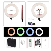 Yidoblo FC-480 RGB APP Ring Light LED Video Light Beauty nail skin Lamp Photography Movie film Studio Ring lamp + tripod + bag 2024 - buy cheap