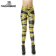 NADANBAO-mallas de cintura alta para mujer, Leggings con estampado de policía, 2021 2024 - compra barato