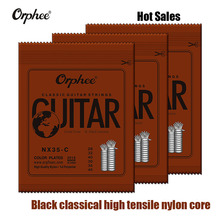 Orphee-cuerdas de guitarra clásica, cuerdas de nailon Chapado en plata, tensión Normal dura, 028-045, venta al por mayor, 1 Juego 2024 - compra barato