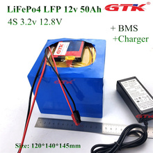 Lifepo4-Paquete de batería de 12v, 50AH, 12,8 v, para motor de 600w, cámara portátil de coche, POTENCIA DE CC de 500w + 14,6 v, cargador de 5A, 50A, BMS 2024 - compra barato