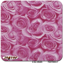 iTAATOP 5Sq TSY052-3 0.5M*10M Pink Red Blue Rose Flower Pattern Water Transfer Printing Film Hydrographic Films 2024 - buy cheap