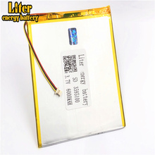 1.0MM 3pin connector 3.7 V 3595100 6000mah Rechargeable lipo battery solar li ion polymer Tablet PC Battery 2024 - buy cheap