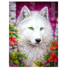 DIY 5D Diamond Mosaic pet Dog 3d Diamond Painting Wolf With Green Eyes Cross Stitch full square round Diamond Rhinestone C478 2024 - buy cheap