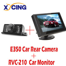 Xyoring-monitor lcd para carro com visão traseira, 4.3 cabeças, monitoramento de visão noturna, à prova d'água, cor, câmera de visão traseira, para carro 2024 - compre barato