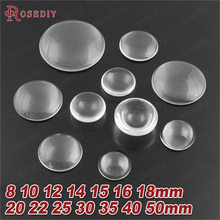 Diameter 8MM to 50MM Round Domed Clear Glass Cabochons Beads Diy Jewelry Charms Pendants Trays Bezels Base Settings Accessories 2024 - buy cheap