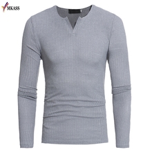 2017 Hot Autumn Casual Men Sweater V-Neck Thin Slim Fit Knitting Mens Sweaters And Pullovers Male Clothes Size 3XL 2024 - buy cheap