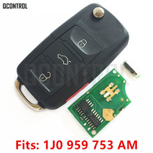 QCONTROL Car Remote Key Fit for VW/VOLKSWAGEN Beetle/Golf/Passat/Jetta 1J0959753AM/5FA008399-30 HLO 1J0 959 753 AM 2024 - buy cheap