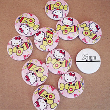 50pcs New 25mm  KT Design 2 Holes Wooden Buttons Sewing Buttons Craft Scrapbooking Clothing Accessories K-13 2024 - buy cheap