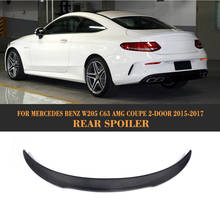 For W205 Carbon Fiber Rear Trunk Spoiler Lip Wing Sticker for Mercedes Benz W205 C63 AMG Coupe 2 Door 2015-2017 2024 - buy cheap