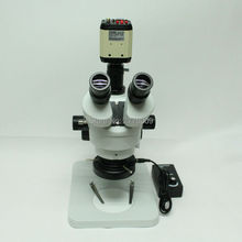 Continuous Zoom Binocular Visual 3.5X-90X Trinocular Stereo Microscope+Digital Microscope Camera VGA CVBS USB AV TV Outputs 2024 - buy cheap