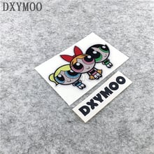 2PCS Cartooon Powerpuff Girls Sticker Decals Reflective for Car Motor Bike Helmet 2024 - buy cheap